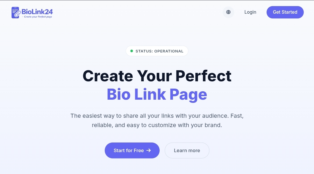 Bio link Page Generator